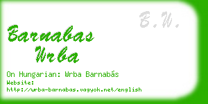barnabas wrba business card